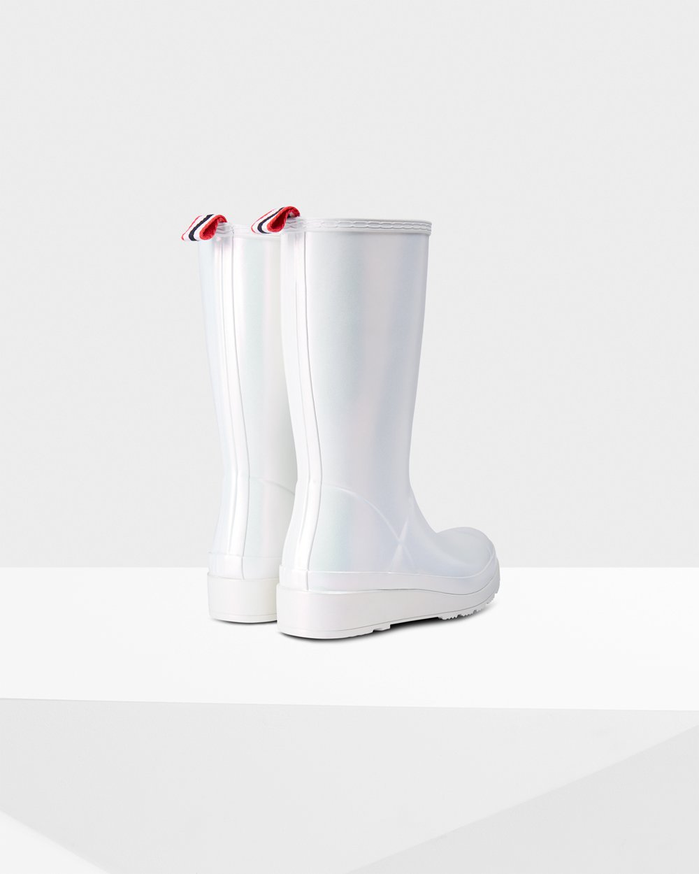 Hunter Mujer Original Tall Nebula Rain - Play Botas Plateadas - 259-NKBTJR